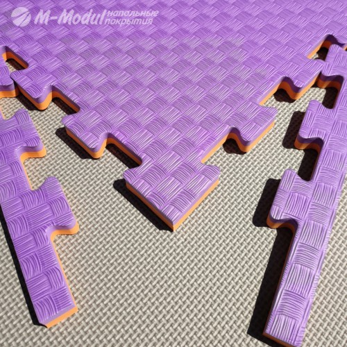 Мягкий модульный пол для детских игровых комнат 100x100 см., толщина модуля 2 см