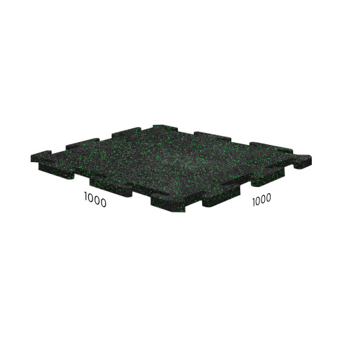 Резиновое покрытие Rubblex Sport Puzzle 1000x1000 MIX - каучуковая крошка