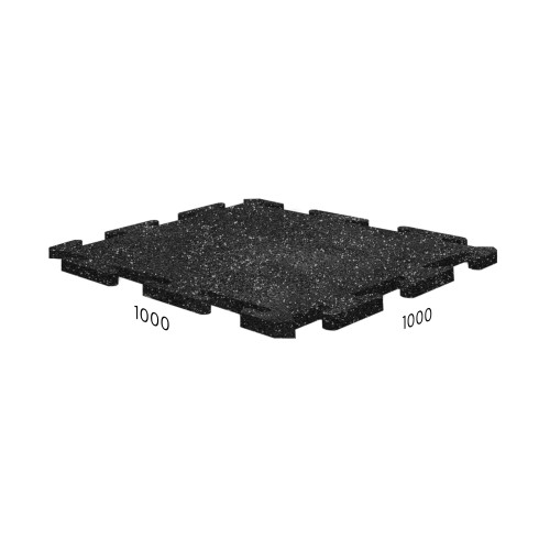 Резиновое покрытие Rubblex Sport Puzzle 1000x1000 MIX - каучуковая крошка