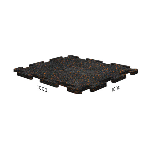 Резиновое покрытие Rubblex Sport Puzzle 1000x1000 MIX - каучуковая крошка