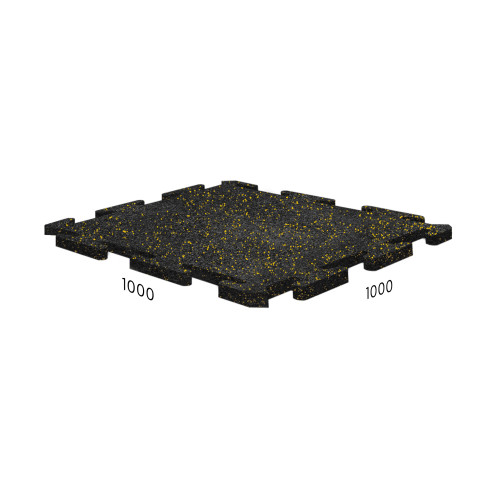 Резиновое покрытие Rubblex Sport Puzzle 1000x1000 MIX - каучуковая крошка