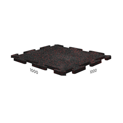 Резиновое покрытие Rubblex Sport Puzzle 1000x1000 MIX - каучуковая крошка