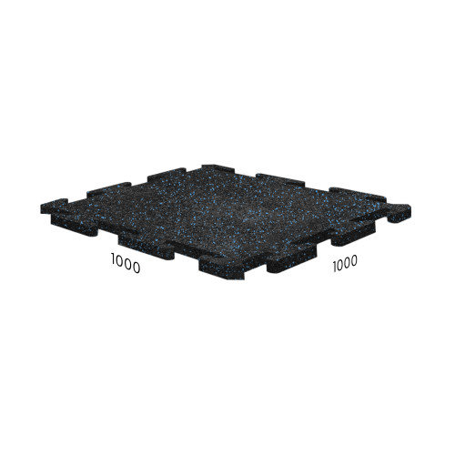 Резиновое покрытие Rubblex Sport Puzzle 1000x1000 MIX - каучуковая крошка