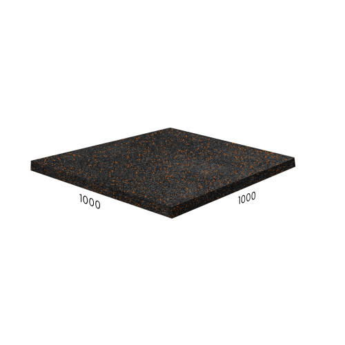Резиновое покрытие Rubblex Sport 1000x1000 мм. MIX - каучуковая крошка