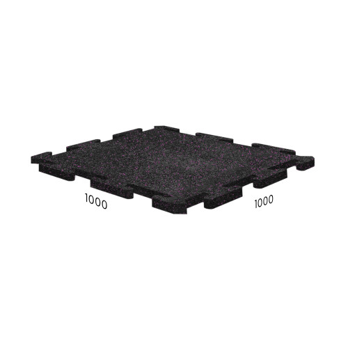 Резиновое покрытие Rubblex Sport Puzzle 1000x1000 MIX - каучуковая крошка