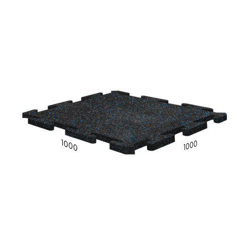 Резиновое покрытие Rubblex Sport Puzzle 1000x1000 MIX - каучуковая крошка