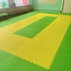 Будо маты мягкий модульный пол двухсторонний 100x100 см, толщина 2 см
